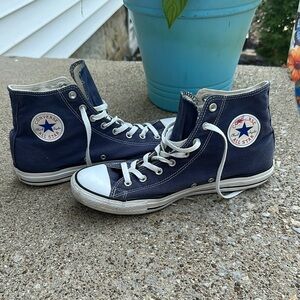Converse high top blue sneakers size 11.5 men’s